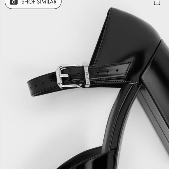 Charles & Keith Mary Janes Platform Heels Ballet Blk 9 NEW ♥️ Worn by Celeb! - Picture 7 of 16